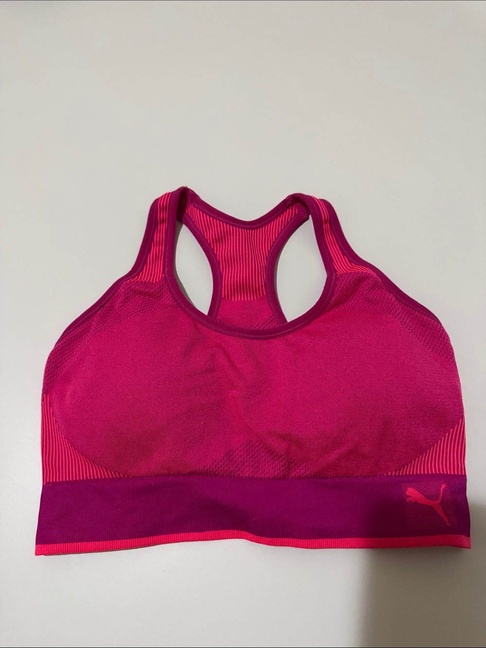 Puma Hot Pink Racerback Medium-Impact Sports Bra